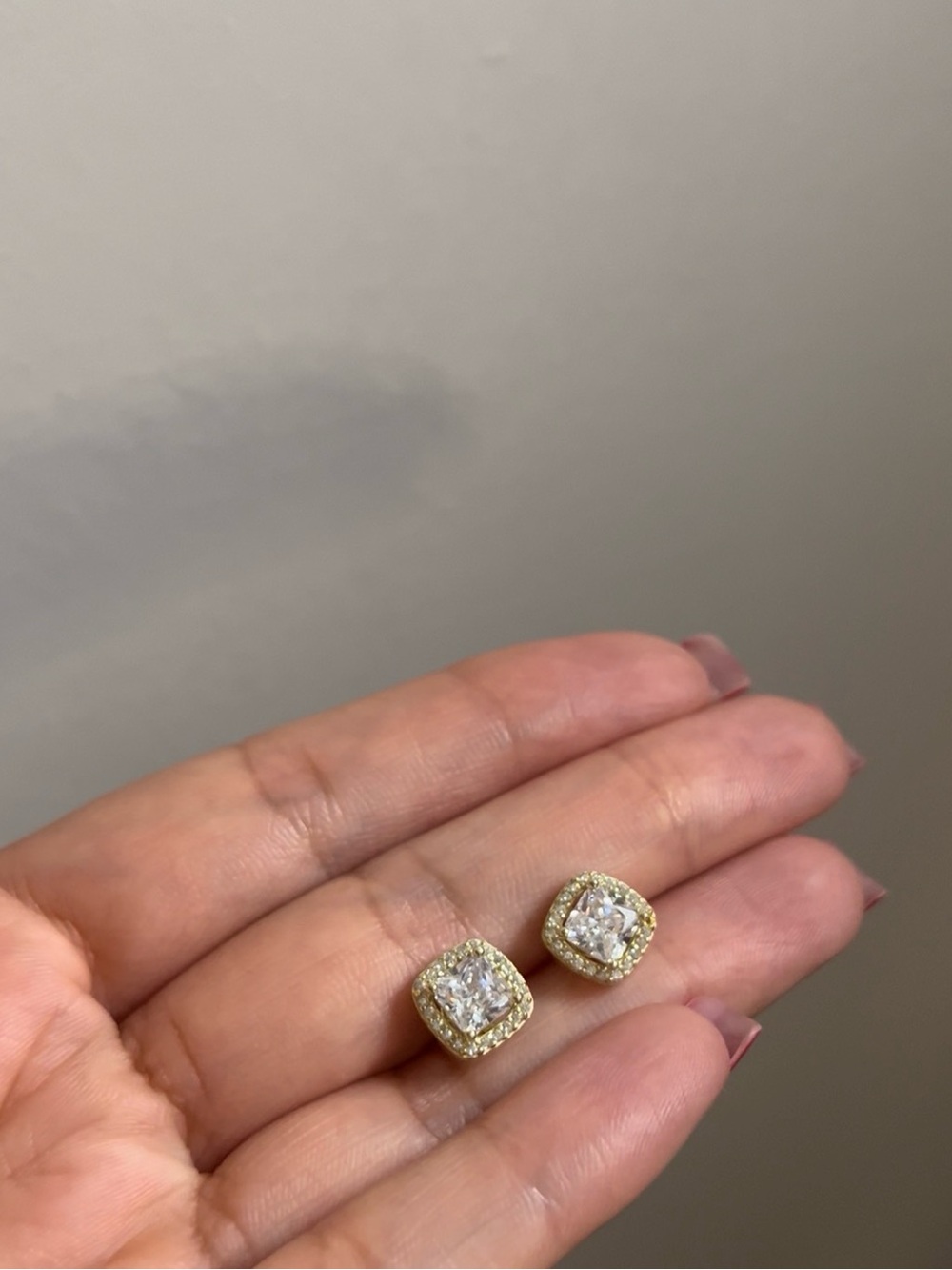 925 gold stud earrings